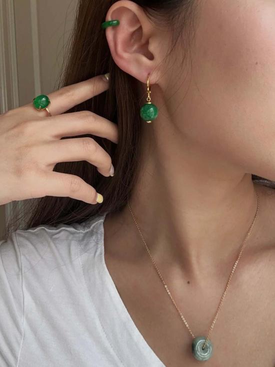  세레 이어링 Seree Nadene 제이드 드롭 - SEREE