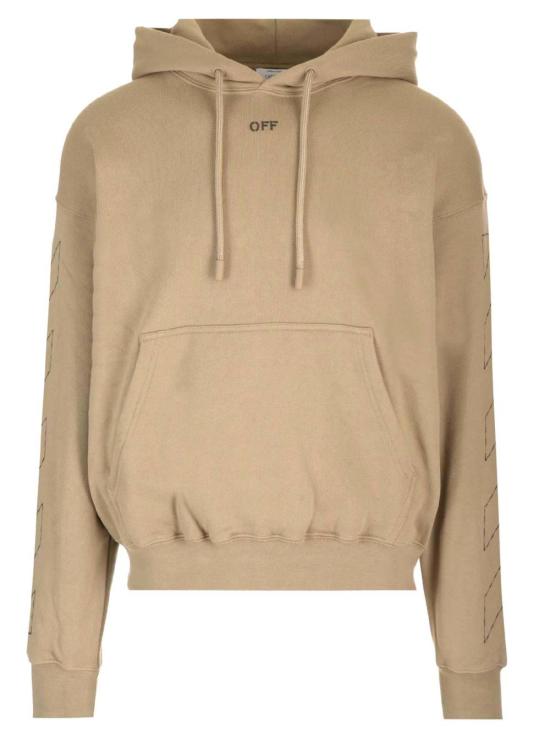  오프화이트 긴팔 티셔츠 머드 코튼 스웨트셔츠 베이지 블랙