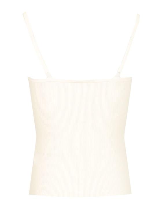  셀프 포트레이트 블라우스 레이스 골지 니트 탑 화이트 - SELF PORTRAIT