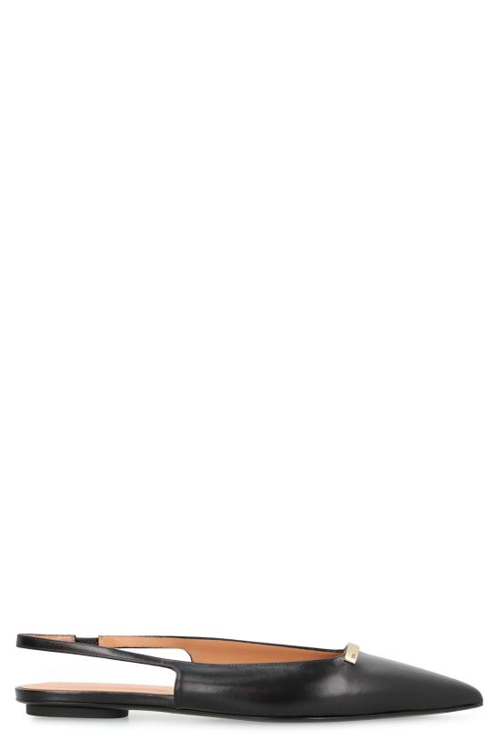  토즈 플랫 슈즈 뾰족코 슬링백 발레 플랫 블랙