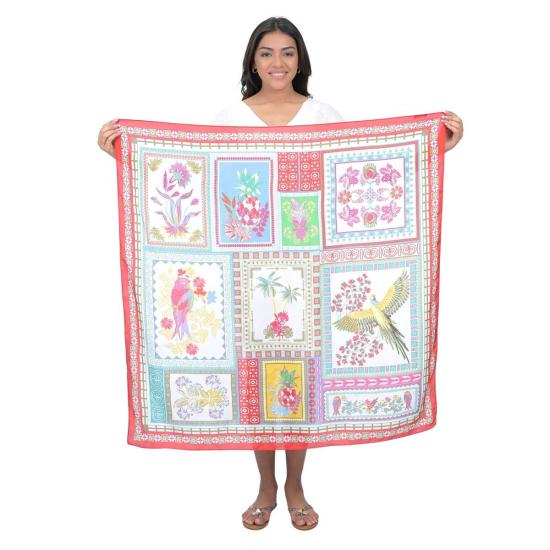  비스마야 머플러/스카프 파인 플라밍고 스카프 레드