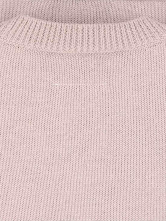  MM6 메종마르지엘라 스웨터 Mm6 메종 마르지엘라 버진 울 크루넥  베이지 - MM6 MAISON MARGIELA