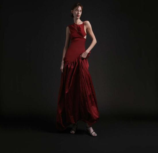  Luisa et La Luna 롱 스커트 Luisa Et La Luna 다프네 스커트 루비 - OTHER BRANDS