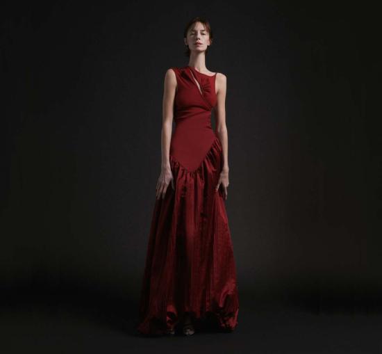  루이자 에 라 루나 롱 스커트 Luisa Et La Luna 다프네 스커트 루비 - LUISA ET LA LUNA