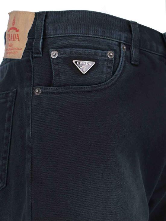  프라다 데님 팬츠 스트레이트 진 블랙 - PRADA