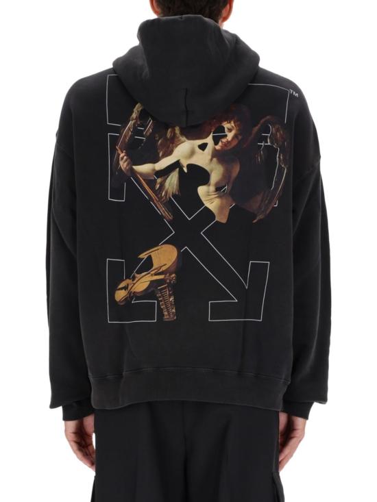  오프화이트 긴팔 티셔츠 로고 스웨트셔츠 블랙 - OFF WHITE