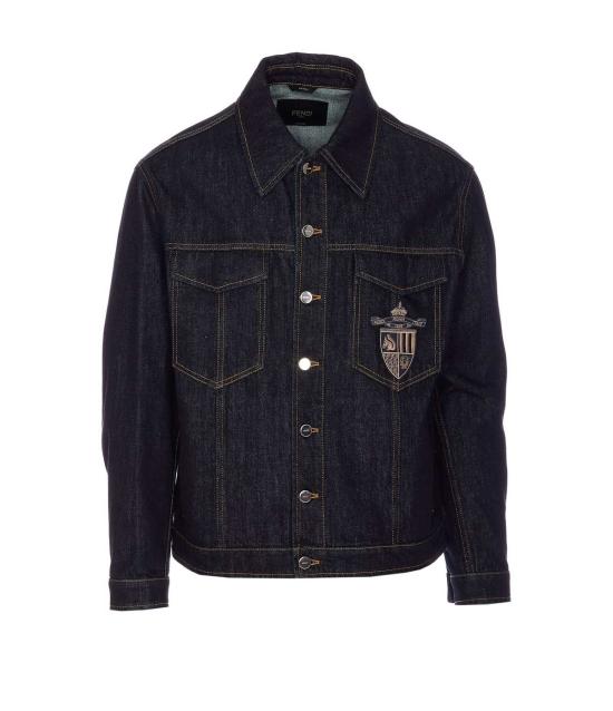  펜디 데님 자켓 크레스트 데님 재킷 블루 - FENDI