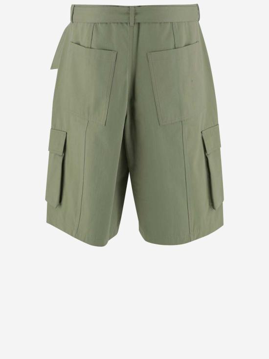  메종키츠네 데님 팬츠 메종 키츠네 카고 반바지 터프 그린 - MAISON KITSUNE