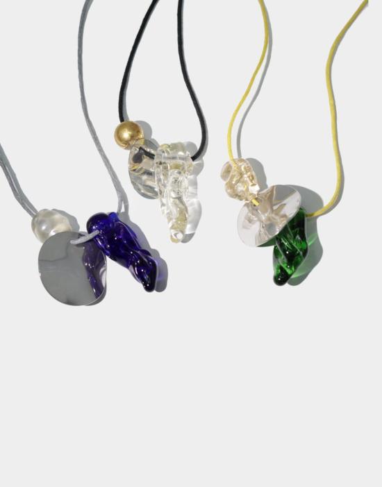  클레드 목걸이/팬던트 비정형 긴 클러스터 목걸이 - CLED