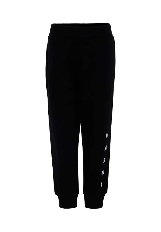  [키즈] 마르니 트레이닝/조거 팬츠 아동용 로고  블랙