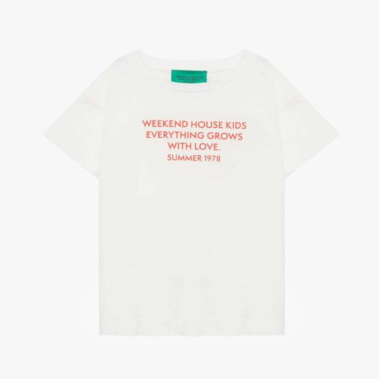  [키즈] 위켄드 하우스 키즈 티셔츠 키즈  오브젝트 티셔츠 화이트 - WEEKEND HOUSE KIDS