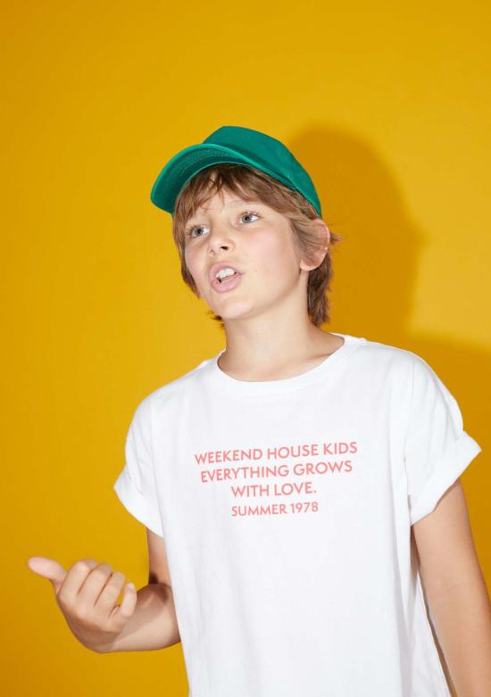  [키즈] 위켄드 하우스 키즈 티셔츠 키즈  오브젝트 티셔츠 화이트 - WEEKEND HOUSE KIDS