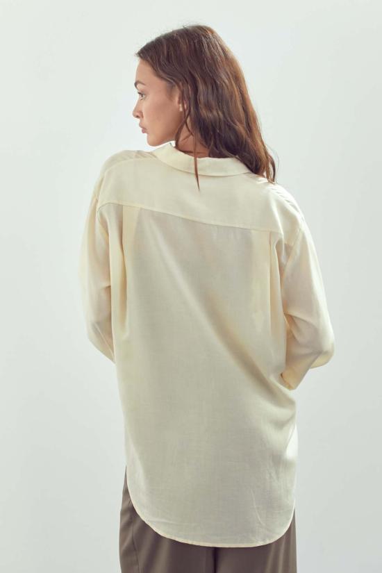  amente 셔츠 A Mente 버튼다운 셔츠 크림 - AMENTE