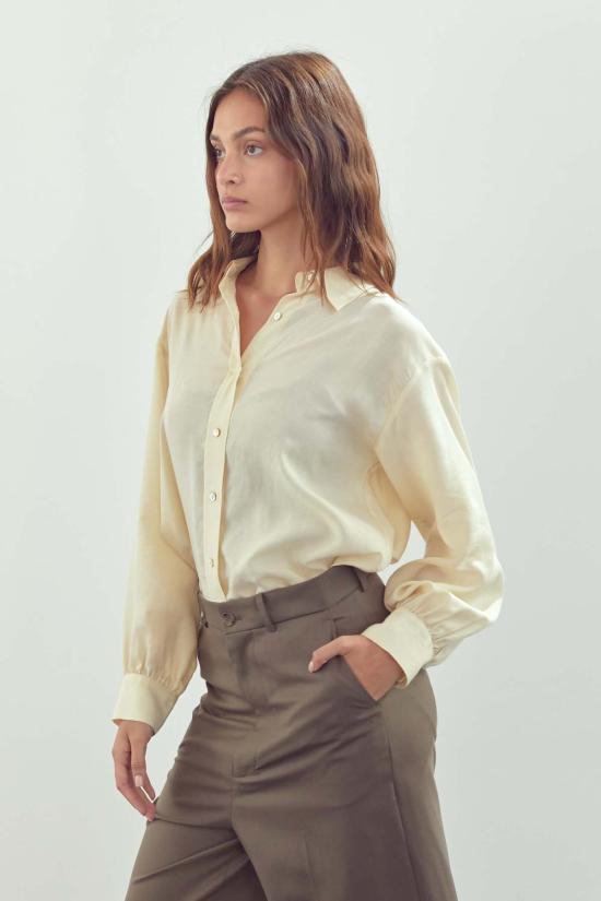  amente 셔츠 A Mente 버튼다운 셔츠 크림