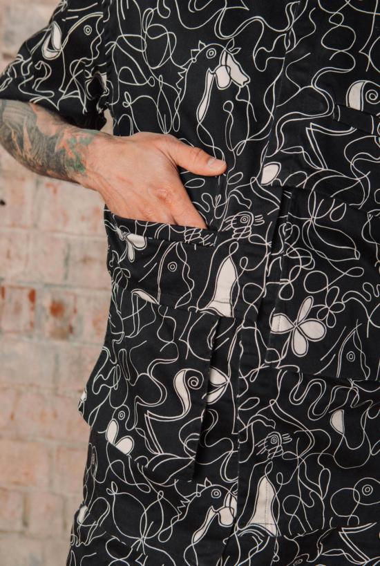  Guillermo Bravo 반팔 셔츠 기예르모 브라보 비대칭 반팔  오프 화이트 - OTHER BRANDS