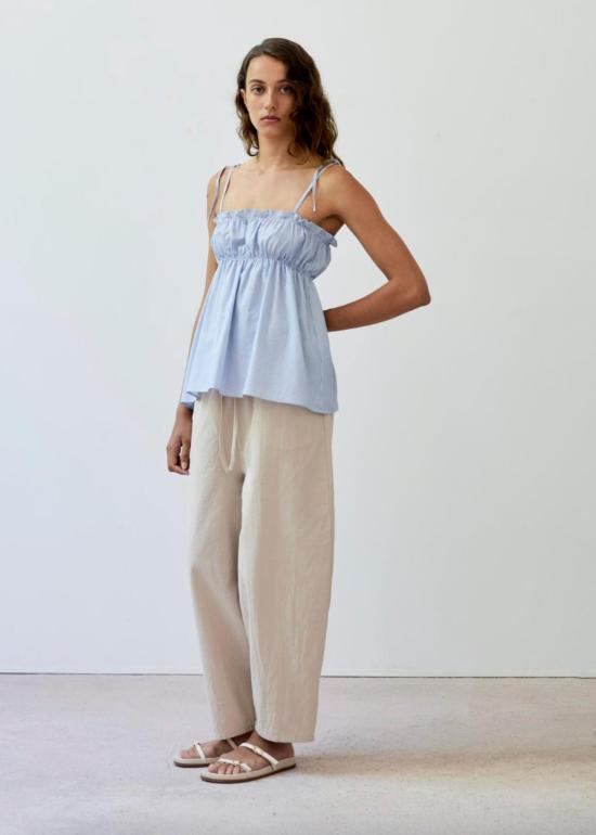  Diarte 블라우스 Bindi 핀스트라이프 탑 블루/화이트 - OTHER BRANDS