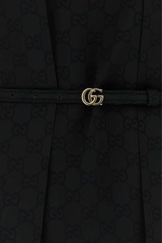  구찌 미디 원피스 블랙 크레이프 드레스 블랙 - GUCCI
