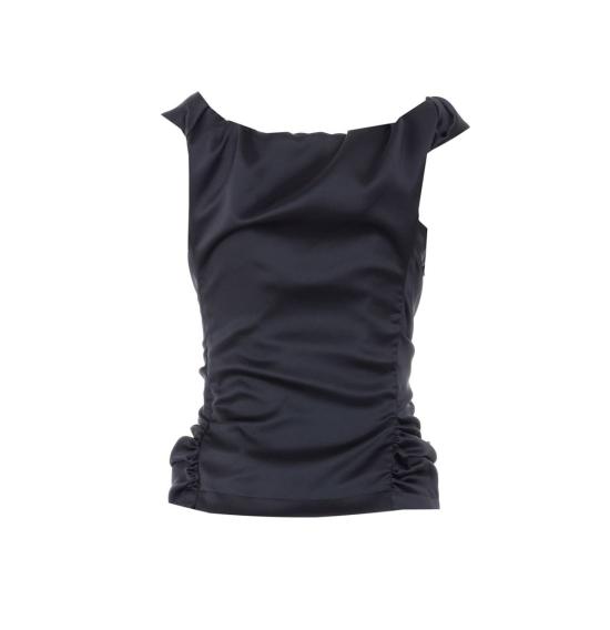  비비안웨스트우드 블라우스 비비안 웨스트우드 킬트기니 탑 블랙 - VIVIENNE WESTWOOD