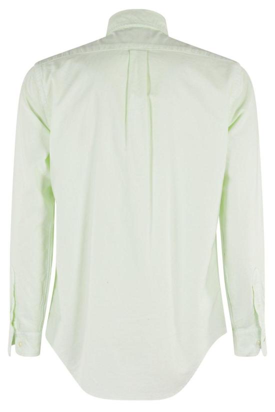  랄프 로렌 긴팔 셔츠 로고 자수 나뭇잎 긴팔 셔츠 - RALPH LAUREN