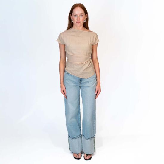  다웨이 블라우스 아심  더스티 핑크 - DAWEI