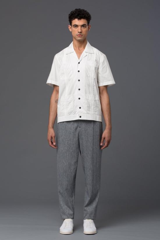  Carlos Campos 반팔 셔츠 Guayabera 캐주얼 웨딩  화이트 - OTHER BRANDS