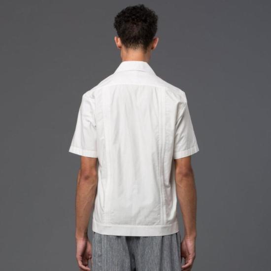  Carlos Campos 반팔 셔츠 Guayabera 캐주얼 웨딩  화이트 - OTHER BRANDS