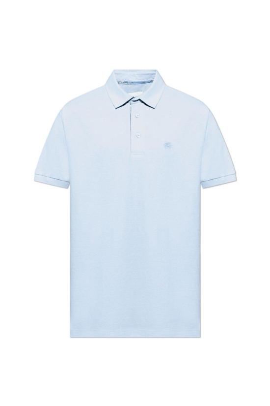  에트로 폴로 티셔츠 연분홍색 면 폴로 셔츠