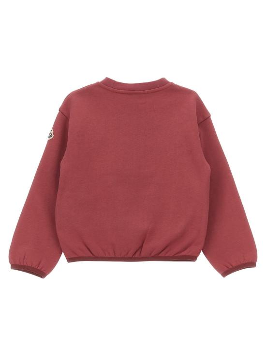  [키즈] 몽클레어 풀오버 아동용 테디 로고 스웨트셔츠 핑크 - MONCLER