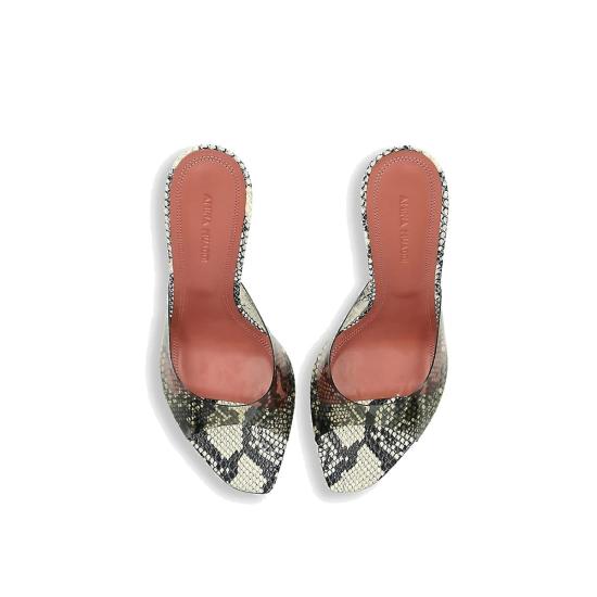  아미나 무아디 샌들 알렉사 글래스 95 스네이크  그린 - AMINA MUADDI