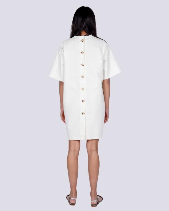  LF 마키 숏 원피스 L.F.Markey Eli 드레스 화이트 데님 - L.F.MARKEY