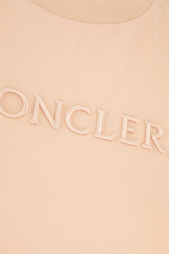  몽클레어 반팔 티셔츠 코튼 티셔츠 핑크 - MONCLER