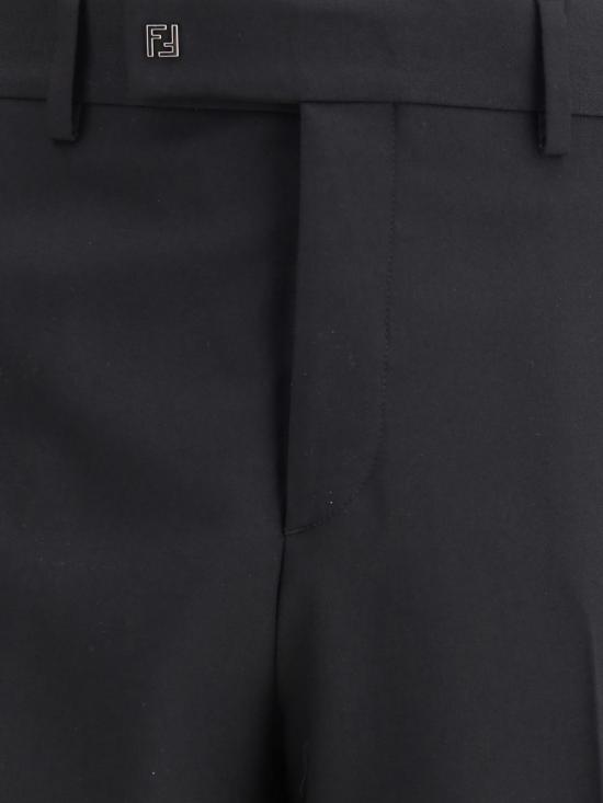  펜디 스트레이트 팬츠 코튼 개버딘 Nero 소재  팬츠 - FENDI