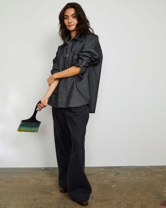  론 데님 팬츠 Lwn Pine 팬츠 스톤워시 블랙 - LWN