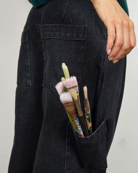  론 데님 팬츠 Lwn Pine 팬츠 스톤워시 블랙 - LWN