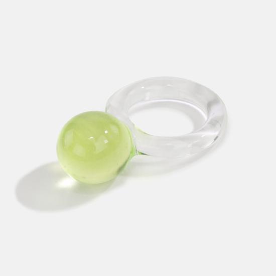  제인 다렌스부르그 반지 제인 다렌스버그 대리석 구형  라임 그린