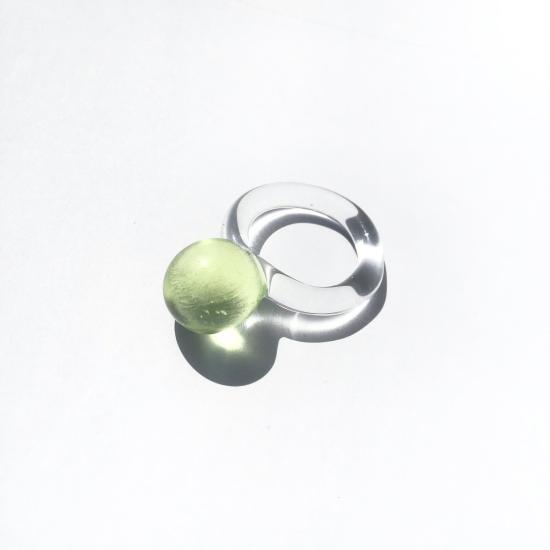 제인 다렌스부르그 반지 제인 다렌스버그 대리석 구형  라임 그린 - JANE DARENSBOURG