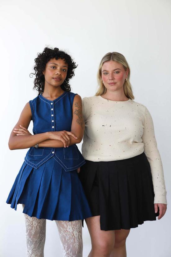  노블 숏 스커트 플리티드 스커트 애쉬 - NOBLE