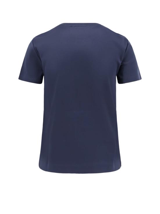  막스마라 반팔 티셔츠 막스 마라 로고 자수 크루넥 티셔츠 (블루) - MAX MARA