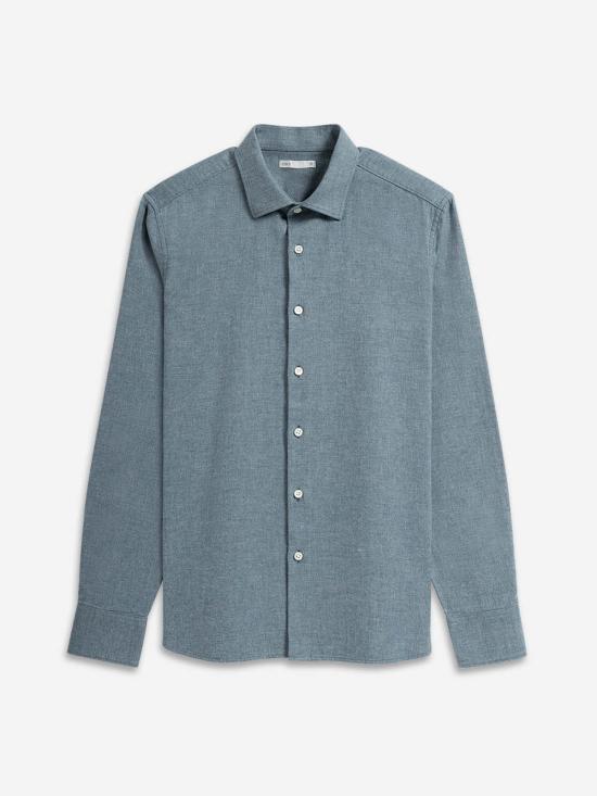  O.N.S 긴팔 셔츠 아드리안 헤더 브러시 셔츠 다크 네이비 헤더