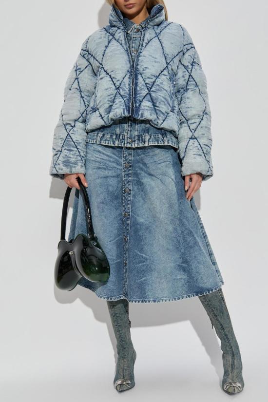  디젤 데님 자켓 단열 재킷 W 히스텔 재킷 블루 - DIESEL