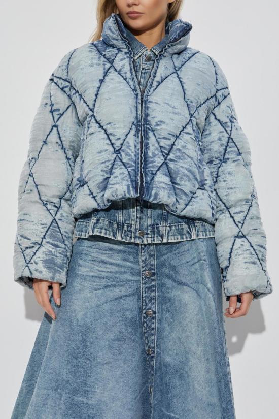  디젤 데님 자켓 단열 재킷 W 히스텔 재킷 블루 - DIESEL