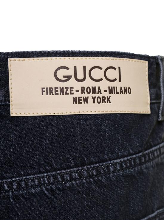  구찌 데님 팬츠 룩 4 진 페르모 54 팬츠 블랙 - GUCCI