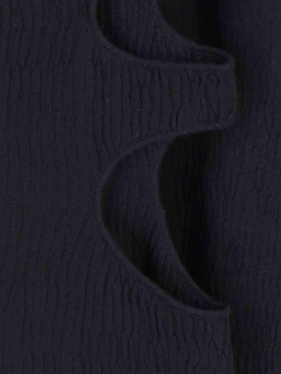  끌로에 롱 원피스 블랙 롱 탱크 드레스, U넥 및 컷아웃 디자인 - CHLOE