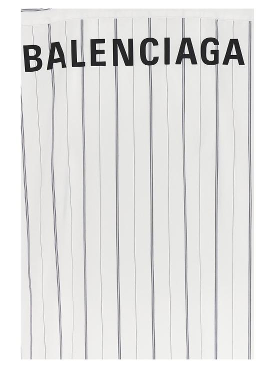  발렌시아가 셔츠 코쿤 셔츠 화이트 네이비 - BALENCIAGA