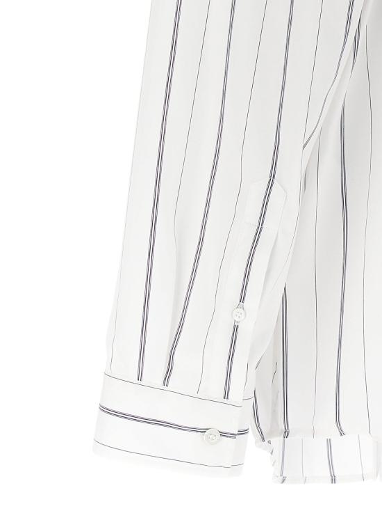  발렌시아가 셔츠 코쿤 셔츠 화이트 네이비 - BALENCIAGA