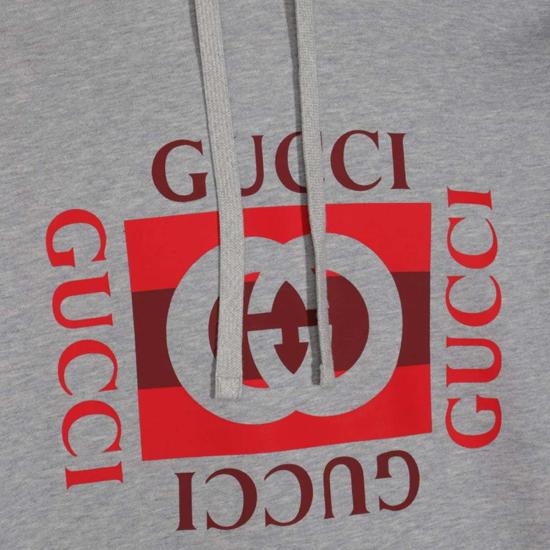  구찌 긴팔 티셔츠 코튼 스웨트셔츠 그레이 - GUCCI