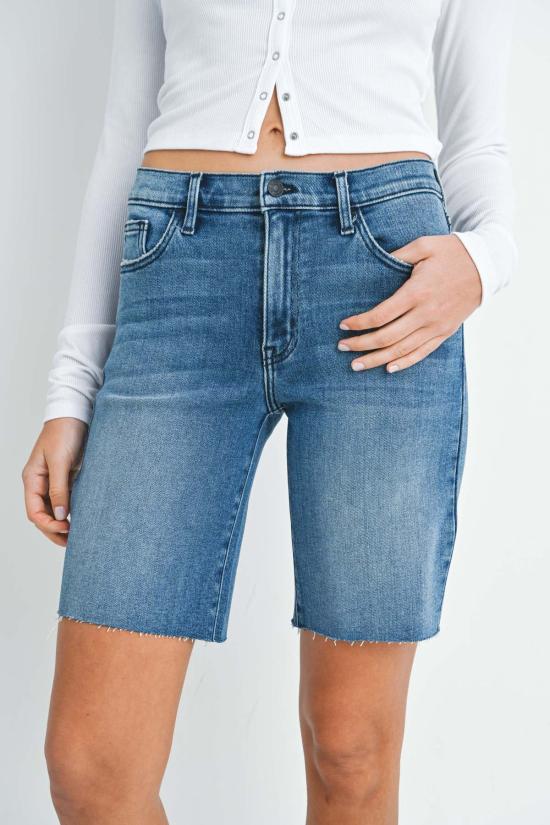  Just Black Denim 숏팬츠 저스트 블랙 데님 버뮤다 쇼츠 옵틱 화이트