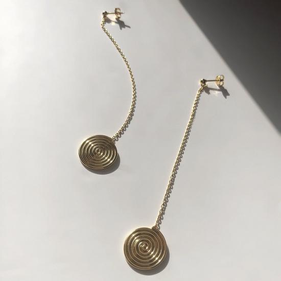  바 주얼리 이어링 네버 엔딩 로드 귀걸이 금도금 - BAR JEWELLERY