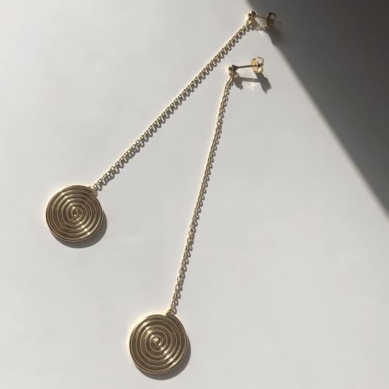  바 주얼리 이어링 네버 엔딩 로드 귀걸이 금도금 - BAR JEWELLERY