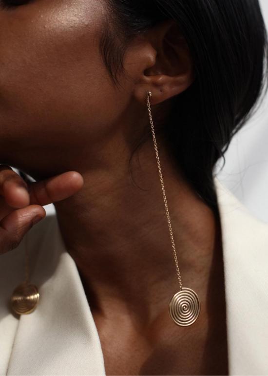  바 주얼리 이어링 네버 엔딩 로드 귀걸이 금도금